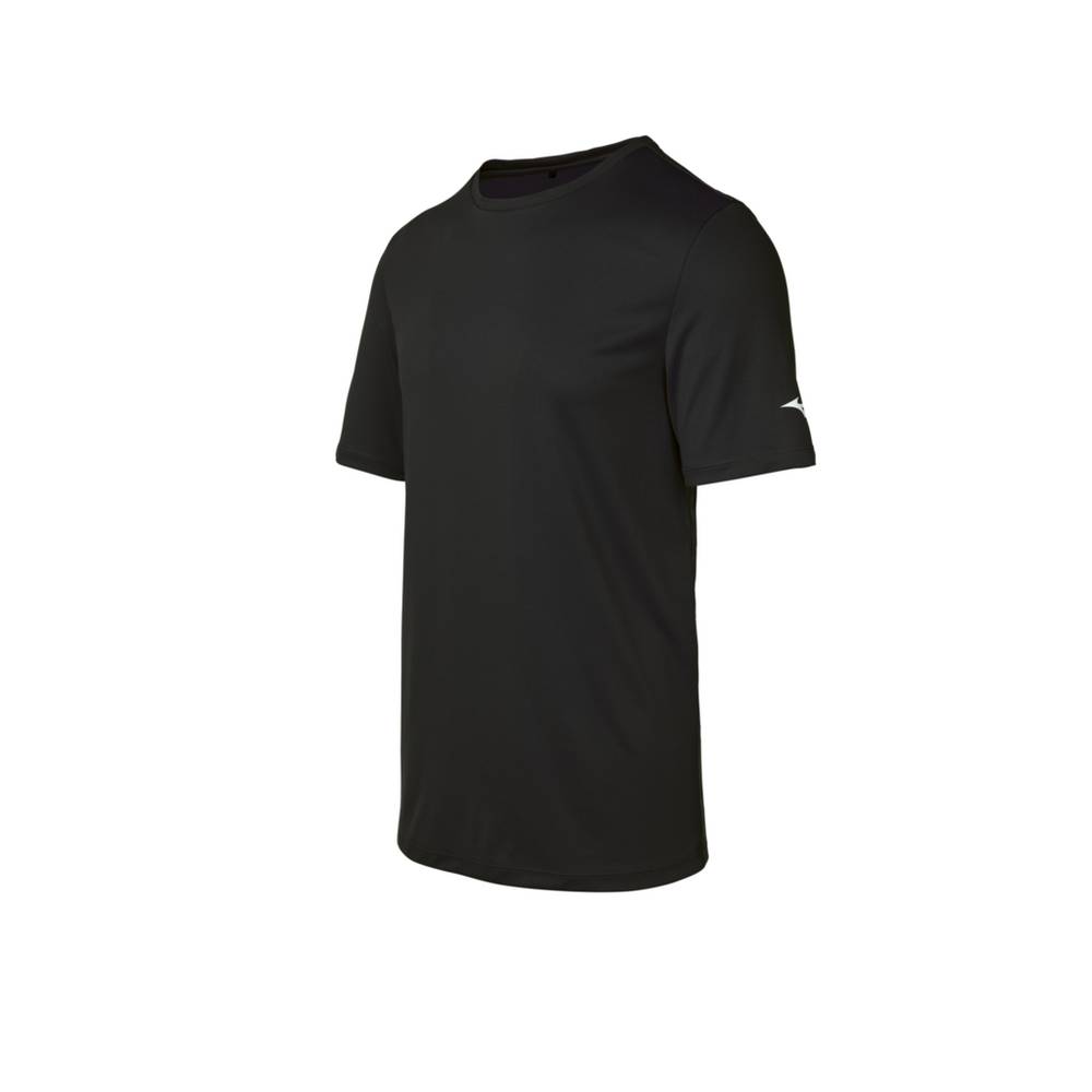 Mens Mizuno T-Shirts Black Philippines (ILZBRW721)